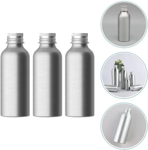 Vista 8 de Yardwe 3 Conjuntos de tapas de aluminio de aluminio a prueba de fugas botellas de viaje reutilizables botella de aceite recarga s vacío perfume agua