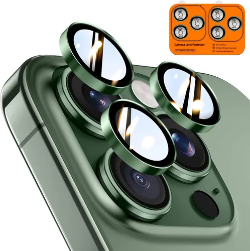 Vista 10 de TOCOL Protector de lente de cámara para iPhone 13 / iPhone 13 Mini vidrio templado HD individual resistente a los arañazos, accesorios compatibles
