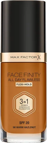 Vista 22 de Max Factor Facefinity 3 en 1 base de maquillaje líquida todo el día sin imperfecciones, SPF 20-32 Beige claro, 30 ml