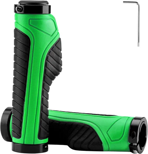 Vista 12 de ROCKBROS Empuñaduras de bicicleta de montaña, empuñaduras para manillar de bicicleta, doble abrazadera de aluminio para MTB BMX, extremos de barra