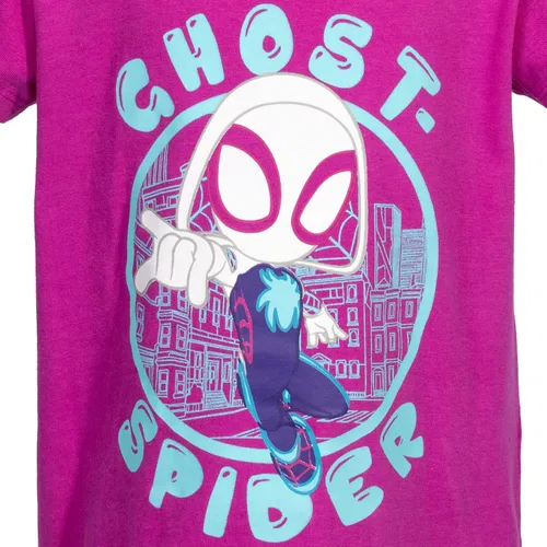 Vista 7 de Marvel Spidey and His Amazing Friends - Paquete de 2 camisetas para niñas pequeñas
