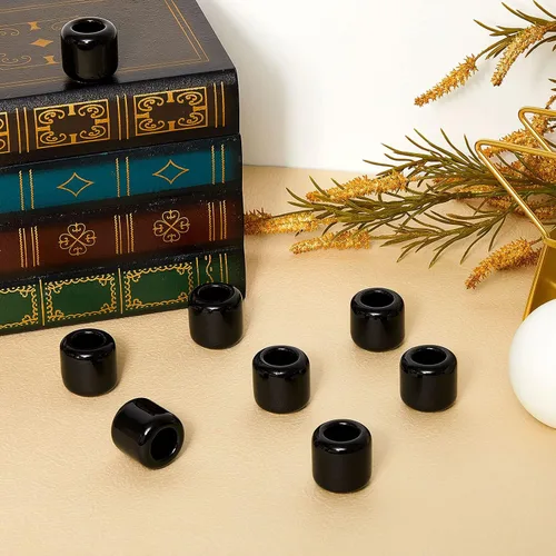 Vista 4 de Suclain 10 Pcs 0.7 Inch Chime Candle Holder Small Candle Holders Ceramic Holder for Rituals, Spells, Vigil, Altar, Witchcraft, Wiccan Supplies