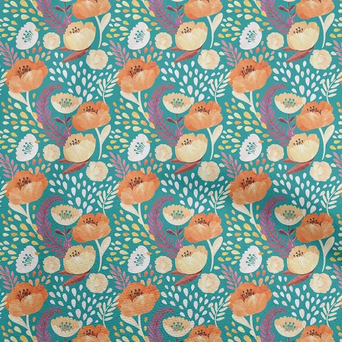 Vista 13 de oneOone Tela de algodón flexible beige flora DIY ropa acolchado tela impresión tela por Yard 40 pulgadas de ancho -L2