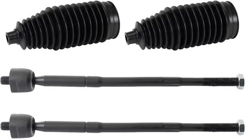 Vista 293 de TRQ Kit de dirección delantera con barra de acoplamiento de fuelle de piñón y cremallera compatible con Toyota Echo 2000-2005