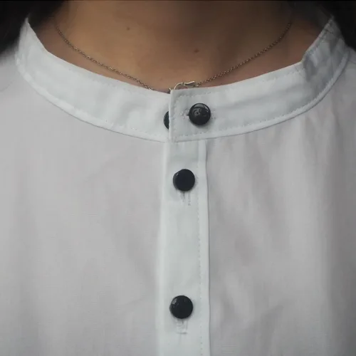 Vista 7 de Extensor elástico de cuello de camisa, paquete de 5 extensores de cuello para camisa de vestir, extensor de botón no metálico para camisas