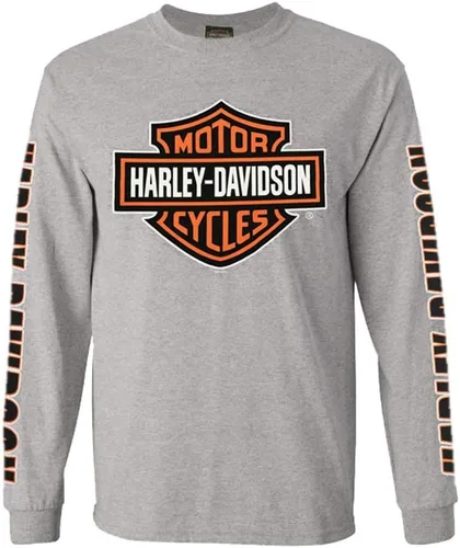 Vista 5 de Camiseta manga larga Harley-Davidson para hombre, color negro, con logo naranja, 30291744