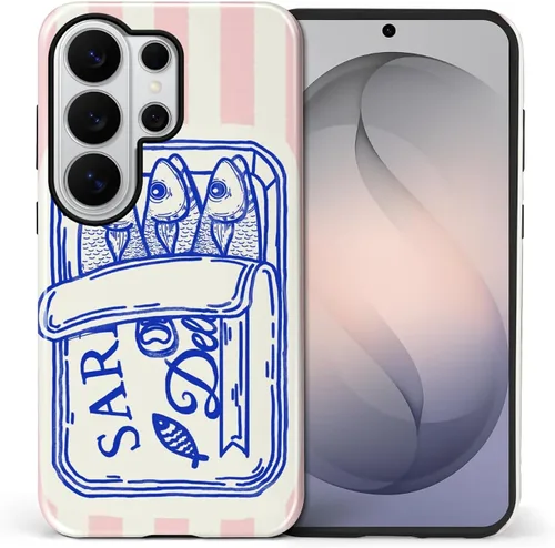 Vista 117 de Funda compatible con Samsung Galaxy S23, funda híbrida de protección rígida de 2 capas, a prueba de golpes, funda protectora resistente para Lata