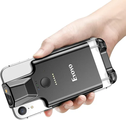 Vista 10 de Eyoyo - Escáner de código QR mejorado Bluetooth con clip trasero Android Portable Wireless 1D 2D UPC ISBN Inventory Barcode Reader, PDF417 Data