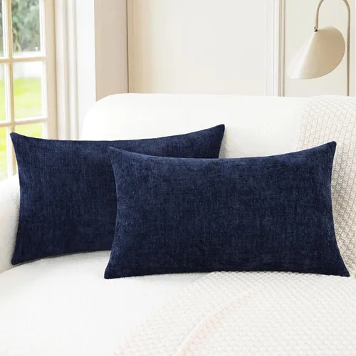 Vista 96 de CaliTime - Paquete de 2 fundas de almohada acogedoras para sofá, decoración del hogar, felpilla suave teñida sólida, 16 x 16 pulgadas, marrón Marrón