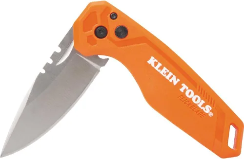 Vista 2 de KLEIN TOOLS 44320 FLICKBLADE - Cuchillo plegable de bolsillo utilitario, EDC compacto con hoja de acero inoxidable, cerradura de botón, clip