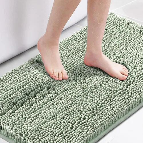 Vista 29 de H.VERSAILTEX Alfombra de Baño Alfombra de Baño Alfombras de Baño para Baño Antideslizante Alfombras de Baño Extra Gruesa de Chenilla Alfombra 17" x