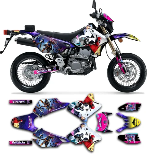 Vista 28 de Kit de calcomanías personalizadas para Suzuki DRZ400 E / DRZ400 Enduro / DRZ400E / DR-Z400E / DRZ400 EN 1999-2024, SZDRSE9919003-KO