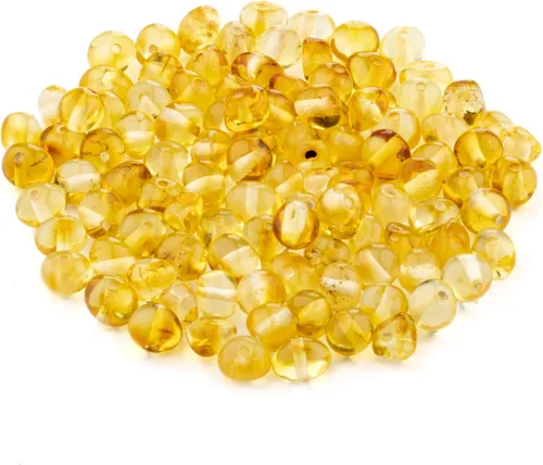Vista 12 de Cuentas de ámbar estilo barroco, pulido y crudo, piedra báltica 100% natural, 0.197-0.236 in, suelta con agujeros perforados, varios colores - Amber