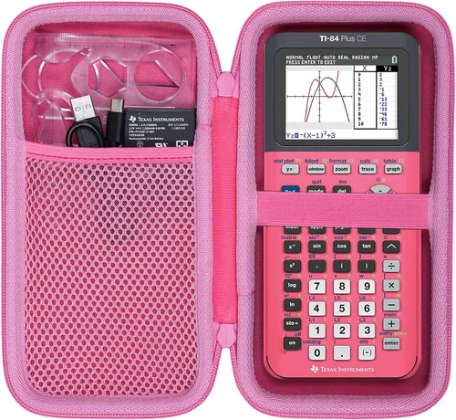 Vista 13 de co2CREA Estuche de transporte para Texas Instruments TI-84 Plus CE Python mejorado/TI-84/TI-Nspire CX II CAS/TI-Nspire CX II/TI-83 Plus/TI-89