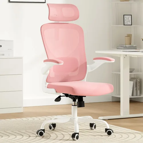 Vista 13 de Ergonomic Office Chair with Headrest, Breathable Mesh Office Chair with Wheels, High Back Computer Chair with Armrests and Adjustable Lumbar Support