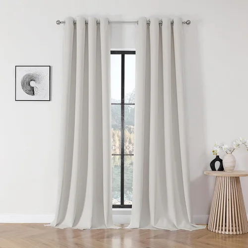 Vista 41 de Joydeco Cortinas opacas para dormitorio de 72 pulgadas de largo, 2 paneles de cortinas con aislamiento térmico para oscurecer la habitación
