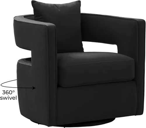 Vista 5 de Tov Furniture Kennedy Silla giratoria (negro)