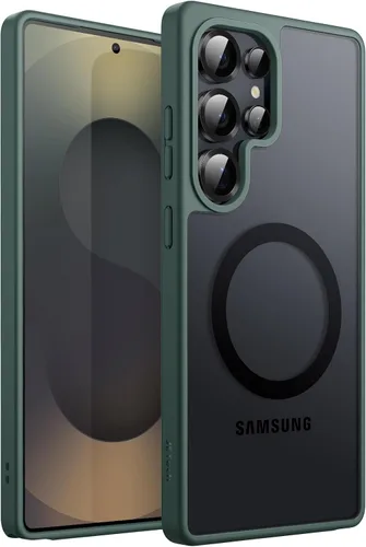 Vista 34 de JETech Estuche magnético para Samsung Galaxy S24 5G, compatible con MagSafe, funda protectora para teléfono con parte trasera translúcida y mate a