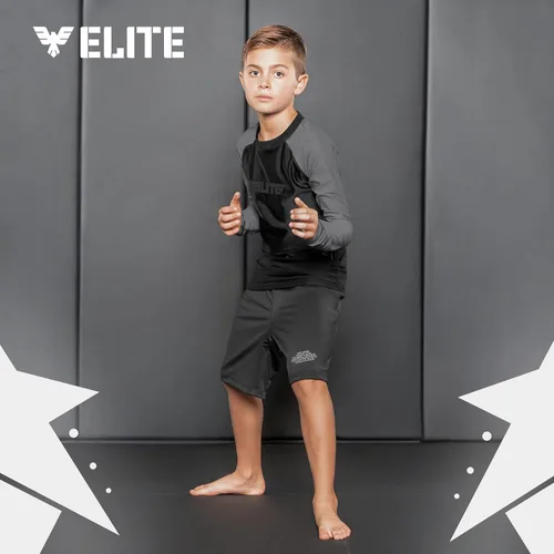 Vista 7 de Elite Sports Protectores de erupción para niños y niñas, compresión de manga completa BJJ para niños y jóvenes