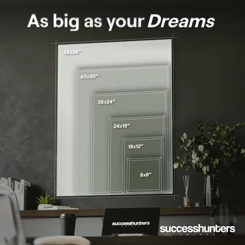 Vista 4 de Arte de pared motivacional para la oficina, lienzo de arte de súper auto, decoración automotriz inspiradora para los amantes de Porsche Sportscar