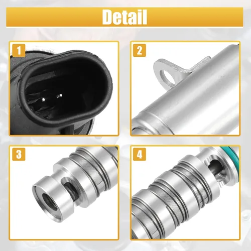 Vista 7 de X AUTOHAUX Válvula de distribución de válvula variable VVT Válvula de control de aceite para Hyundai para Kia 2012-2016 Motor Árbol de levas Válvula