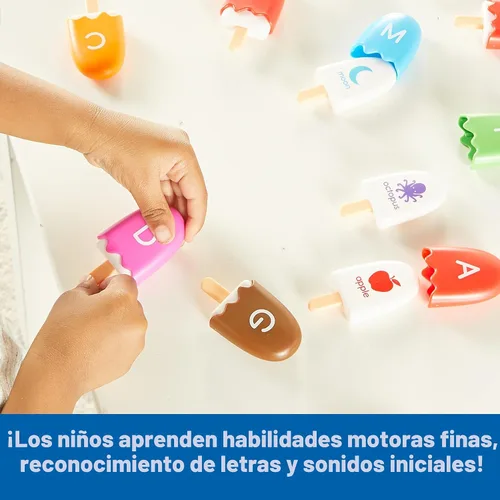 Vista 4 de Learning Resources Mini ABC Pops - Juguetes del alfabeto, rompecabezas ABC, juegos de fonética para niños pequeños, juguetes de motricidad fina