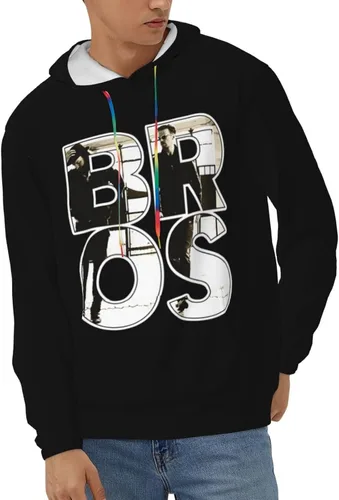 Vista 2 de Sudaderas con capucha para hombre, sudadera casual de manga larga, color negro
