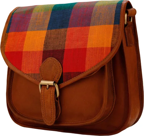 Vista 3 de FINELAER Bolso bandolera de cuero vintage