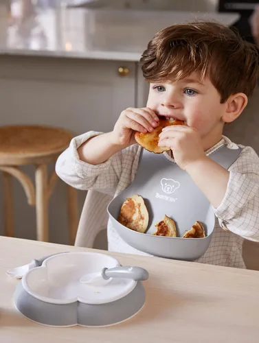 Vista 4 de BabyBjörn Juego de platos para bebé, 2 unidades, gris