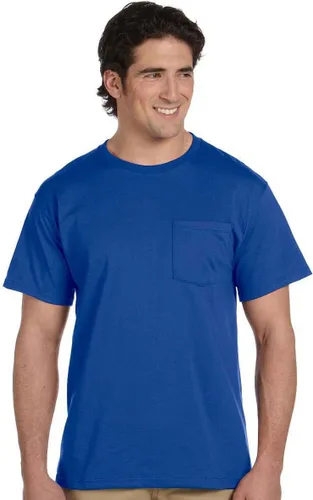 Vista 19 de Jerzees Camiseta pesada con cuello redondo y bolsillo en el pecho para hombre
