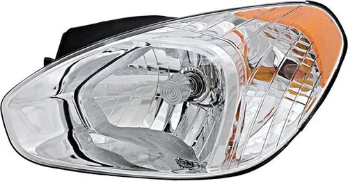 Vista 8 de Para Hyundai Faros Acento Lámparas Set 2007 2008 2009 2010 2011 Halógeno Conductor y Pasajero Lado