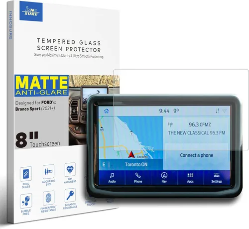 Vista 9 de Protector de pantalla de vidrio templado prémium para Ford Bronco 2021 2022 2023 2024 2025 Accesorios de infoentretenimiento para pantalla táctil