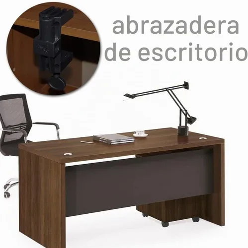 Vista 5 de 2 piezas de abrazadera de escritorio soporte de montaje de luz de trabajo de plástico resistente abrazadera de montaje de mesa para lámpara
