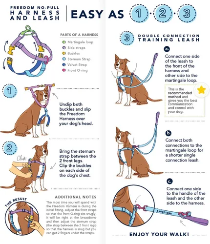 Vista 3 de 2 Hounds Design Freedom - Arnés para perro sin tirones, ajustable, suave y cómodo para pasear fácilmente al perro, para perros pequeños, medianos