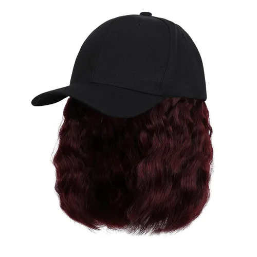 Vista 17 de Gorra de béisbol con extensiones de cabello, peluca ajustable, gorra corta y recta de 14 pulgadas, peluca sintética para mujer, rubio ceniza mezcla