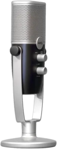 Vista 4 de AKG Pro Audio Ara - Micrófono de condensador USB-C profesional, modos de captura de audio de doble patrón para podcasting, blogs de video