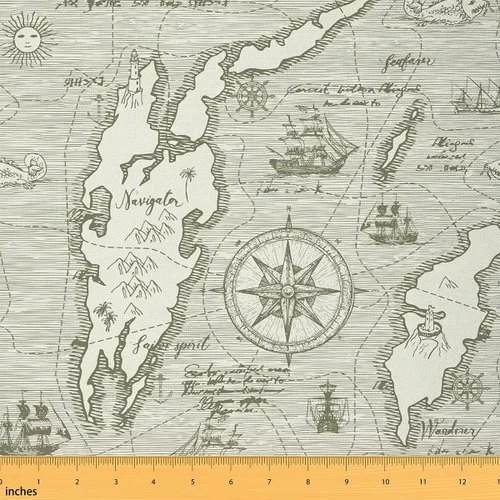 Vista 14 de jejeloiu Tela de Tapicería de Concha de Erizo de Mar por Yarda, Tela de Retapizado con Temática Marina Oceánica para Sillas, Tela Decorativa