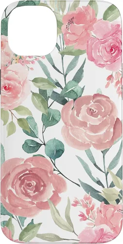 Vista 15 de iPhone 16 Pastel Pink Flower Print - Watercolor Floral Petals Blossom Case