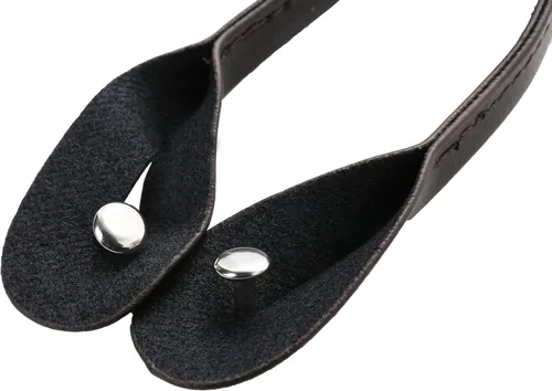 Vista 33 de AWAYTR Tirantes de botón marrón para hombre, tirantes elásticos ajustables en forma de Y