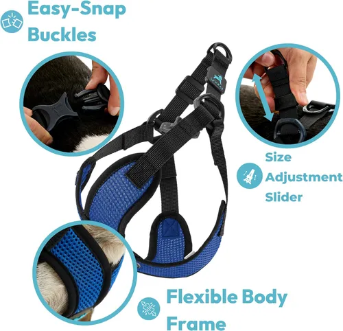 Vista 4 de Gooby Comfort X Step in Lite - Arnés para perro, sin estrangulamiento, sin escape, con malla ligera y transpirable, arnés para perros pequeños solo