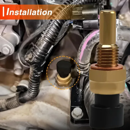 Vista 6 de Sensor de temperatura del refrigerante, sensor de temperatura del agua ECT, interruptor de temperatura compatible con Chevrolet Tahoe Malibu Equinox