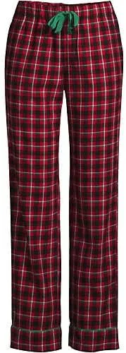 Vista 5 de Lands End Pantalones de pijama de franela con estampado para mujer