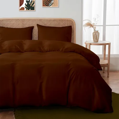 Vista 18 de ARlinen Juego de funda de edredón de tamaño individual, 100% algodón egipcio, juego de ropa de cama de 3 piezas con cierre de cremallera, incluye 1