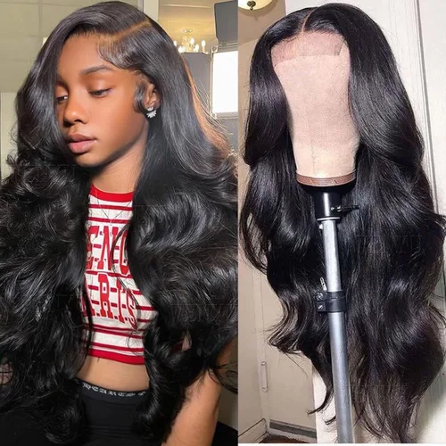 Vista 8 de WENYU - Pelucas de cabello humano con encaje frontal de onda corporal, prearrancadas, transparentes, 13x4, para mujeres, de 22 pulgadas