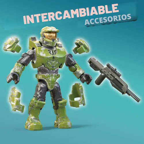 Vista 5 de Mega Construx Halo Hijacked Ghost Vehículo Juego de Construcción Infinito, Juguetes de Construcción para Niños