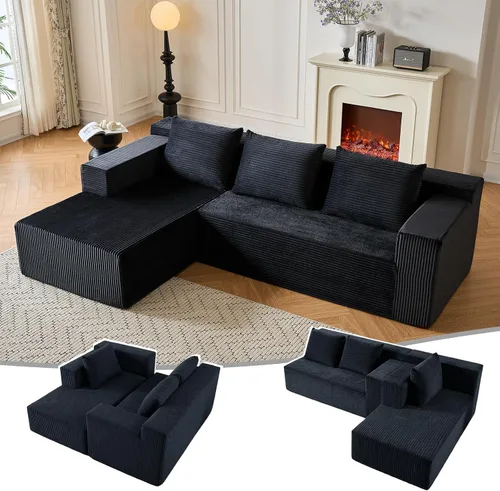 Vista 9 de HonTop Sofá Cama Plegable Moderno de 10 Pulgadas con Espuma Viscoelástica, Sofá Futón Completo Silla Reclinable para la Sala de Estar, Colchón