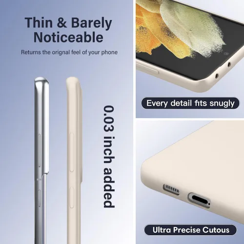 Vista 4 de X-level Funda para Samsung Galaxy S21 Ultra, ajuste delgado, color beige