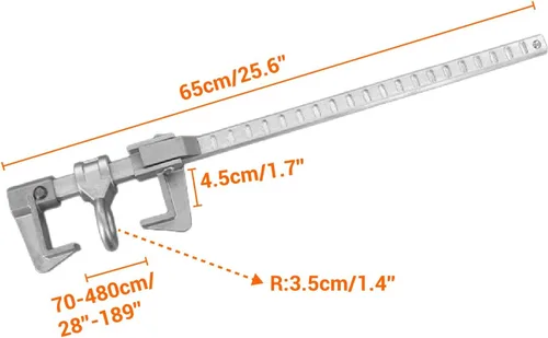 Vista 5 de Abrazadera de anclaje de viga deslizante de aluminio, caminante de haz de acero móvil, conector de estructura ajustable de I/H para protección