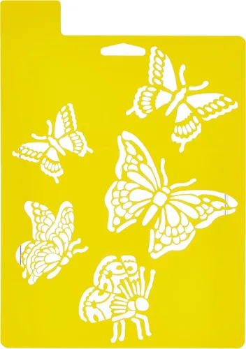 Vista 2 de Delta Creative Stencil Mania Stencil, 7 x 10 pulgadas, 970820710 mariposas
