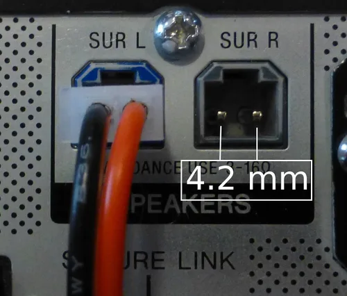 Vista 3 de 6 cables de altavoz de cine en casa para Sony Samsung, conectores de 0.165 in/incluye empalmes de engarce de alambre sin herramientas.